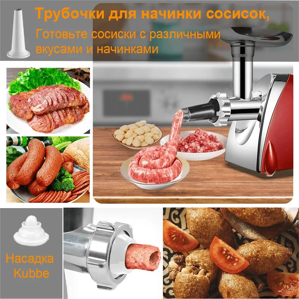 5L Electric Meat Grinders 304 Stainless Steel Food Crusher Multifunctional Vegetable Slicer Chopper Mincer Baby Food Processor - Image 11