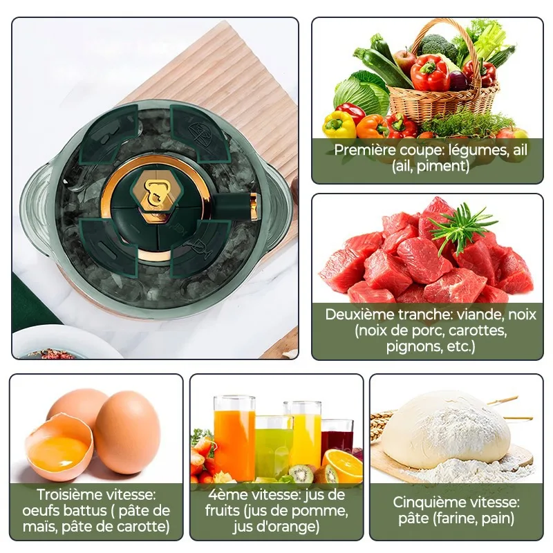 5L Electric Meat Grinders 304 Stainless Steel Food Crusher Multifunctional Vegetable Slicer Chopper Mincer Baby Food Processor - Image 9