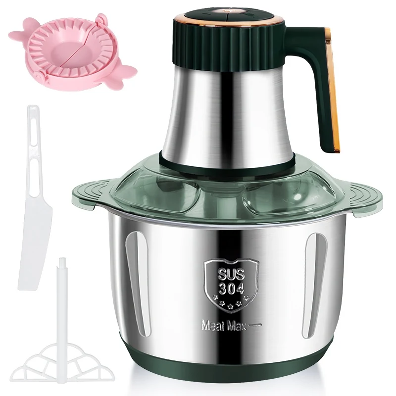 5L Electric Meat Grinders 304 Stainless Steel Food Crusher Multifunctional Vegetable Slicer Chopper Mincer Baby Food Processor - Image 6