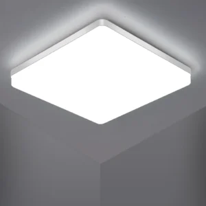 48W Square LED Ceiling Light, 5400LM LED Ceiling Lamp,IP44 6500K LED Ceiling Light, Ceiling Light Fixture Applicable to Bathroom