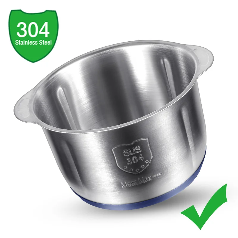 5L Electric Meat Grinders 304 Stainless Steel Food Crusher Multifunctional Vegetable Slicer Chopper Mincer Baby Food Processor - Image 6