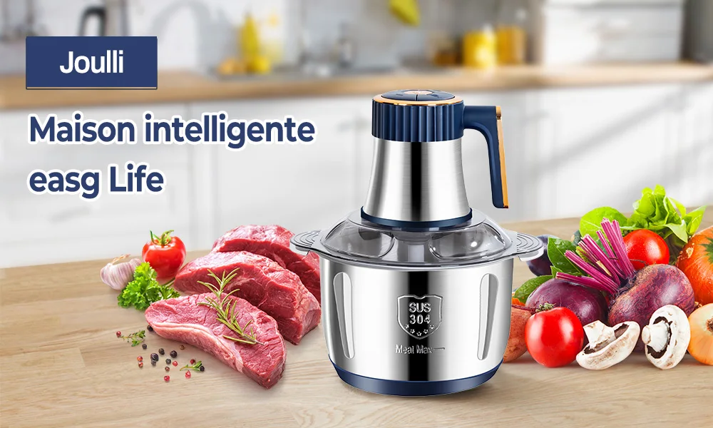 5L Electric Meat Grinders 304 Stainless Steel Food Crusher Multifunctional Vegetable Slicer Chopper Mincer Baby Food Processor - Image 9