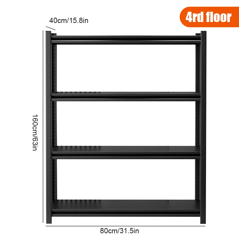 3/4 Tier storage rack Shelving Heavy Duty, Adjustable supermarket shelves carbon steel warehouse racks household storage racks - Image 8