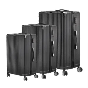3-piece lightweight and wear-resistant luggage set with internal compartments, universal Swivel quiet wheels,