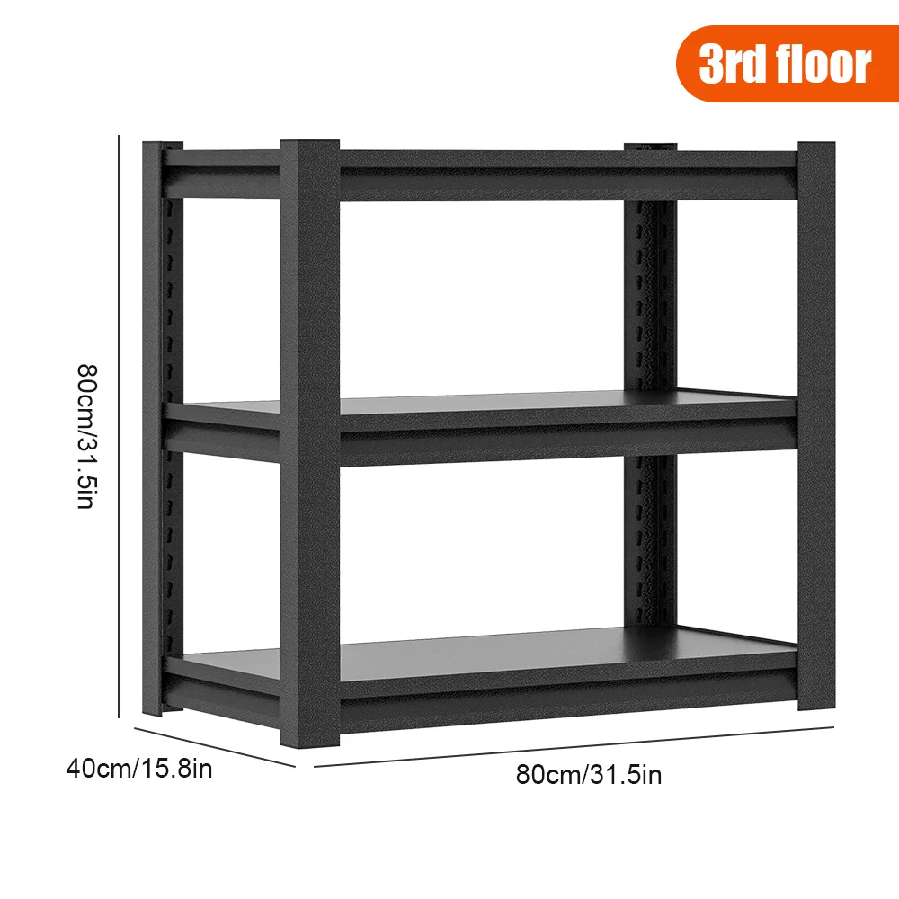3/4 Tier storage rack Shelving Heavy Duty, Adjustable supermarket shelves carbon steel warehouse racks household storage racks - Image 7