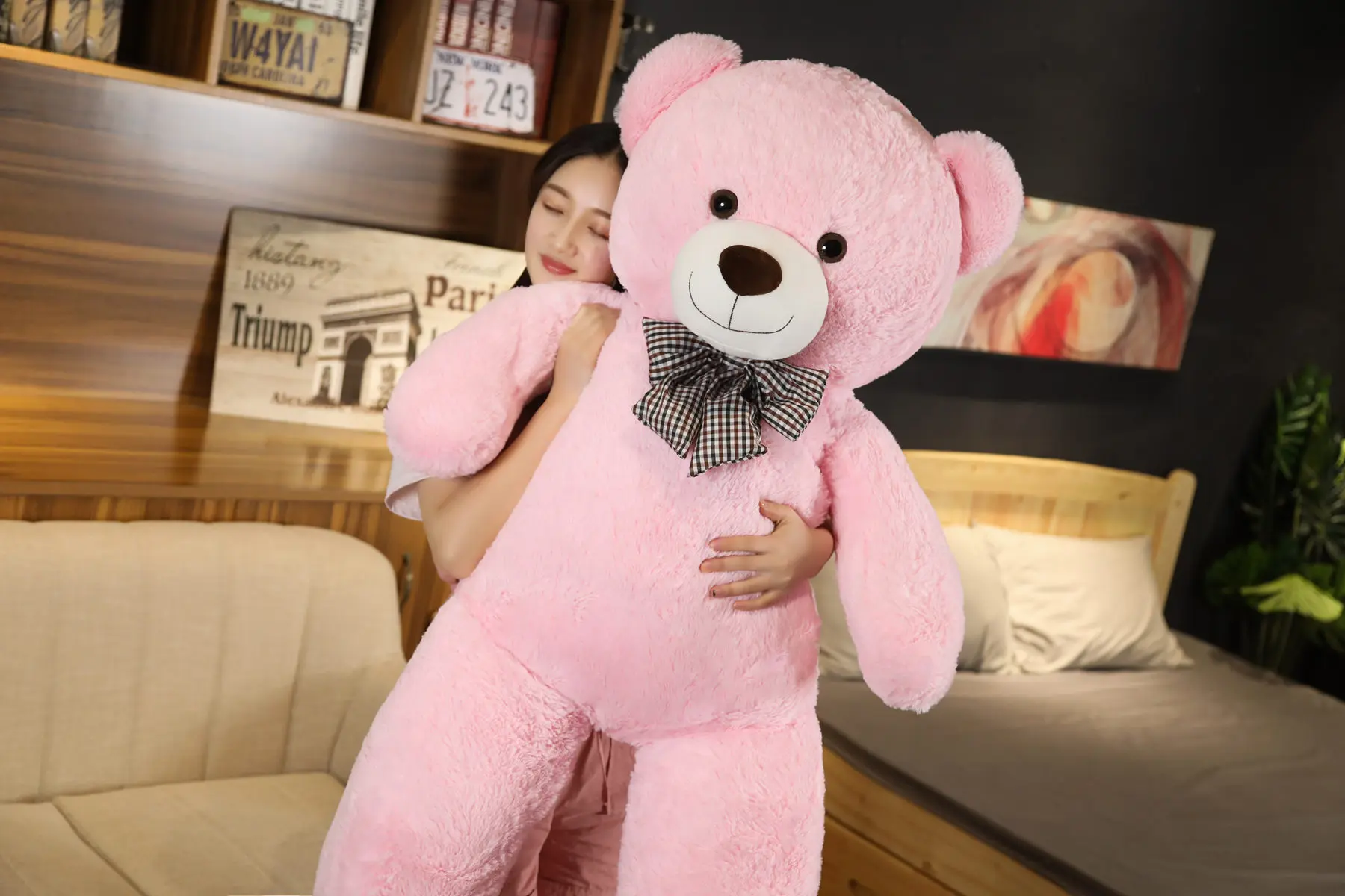 Giant 105cm Soft Teddy Bear Plush Toys White&Pink&Brown Bear Super Big Hugging Pillow Animal Cushion Children Birthday Gift - Image 17