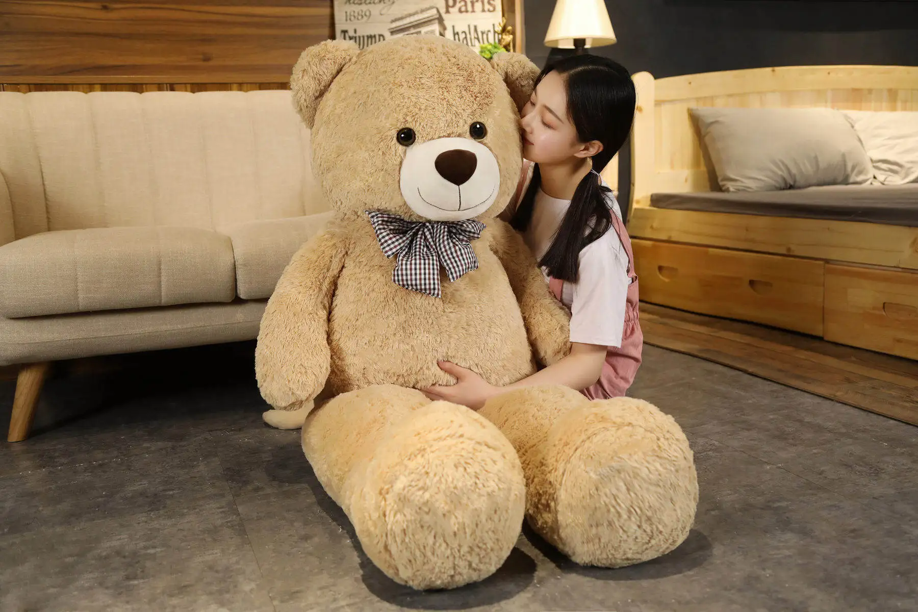 Giant 105cm Soft Teddy Bear Plush Toys White&Pink&Brown Bear Super Big Hugging Pillow Animal Cushion Children Birthday Gift - Image 13