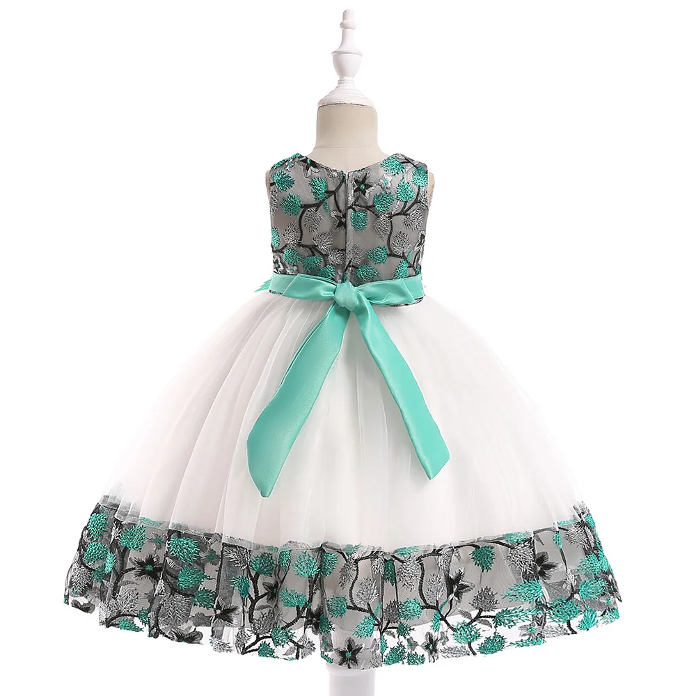 Summer Kids Girl Dress Embroidery Flower Girls Birthday Party Dresses Children Princess Prom Costums Formal Clothes 3 8 Years - Image 19