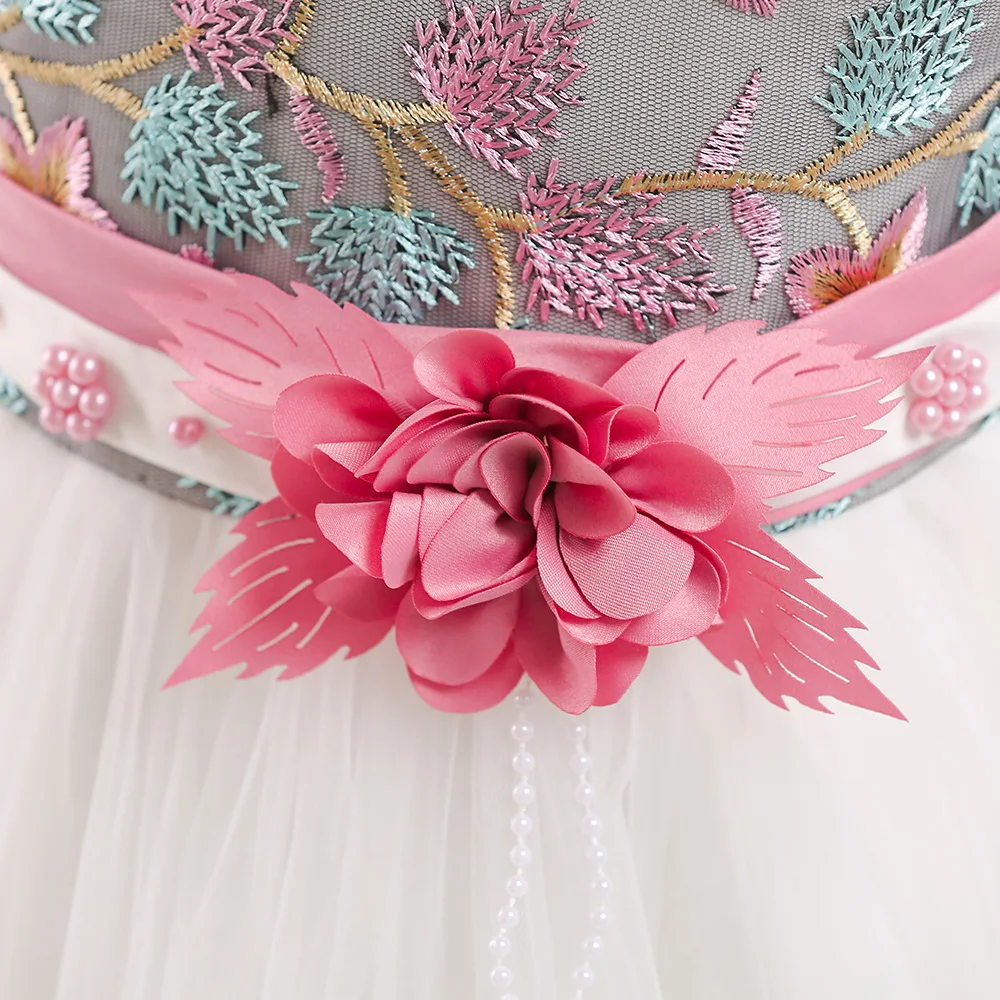 Summer Kids Girl Dress Embroidery Flower Girls Birthday Party Dresses Children Princess Prom Costums Formal Clothes 3 8 Years - Image 24