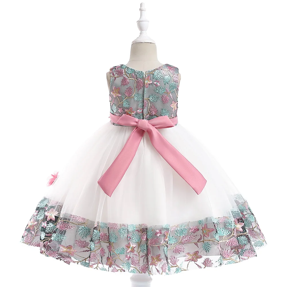 Summer Kids Girl Dress Embroidery Flower Girls Birthday Party Dresses Children Princess Prom Costums Formal Clothes 3 8 Years - Image 21
