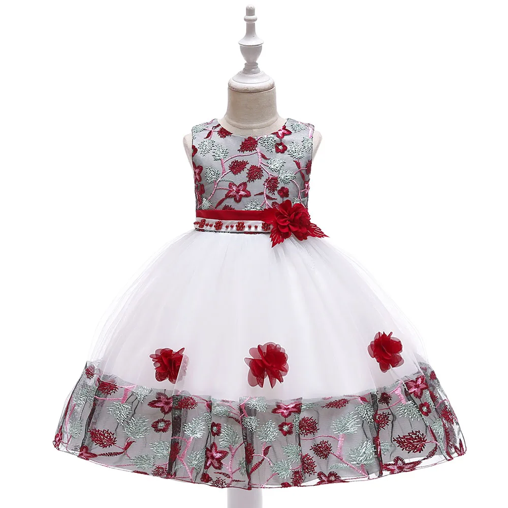 Summer Kids Girl Dress Embroidery Flower Girls Birthday Party Dresses Children Princess Prom Costums Formal Clothes 3 8 Years - Image 15