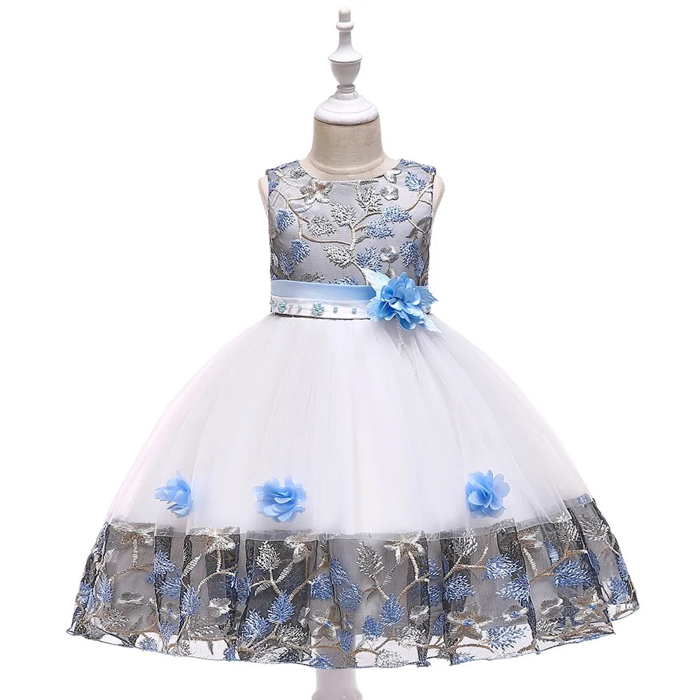 Summer Kids Girl Dress Embroidery Flower Girls Birthday Party Dresses Children Princess Prom Costums Formal Clothes 3 8 Years - Image 12