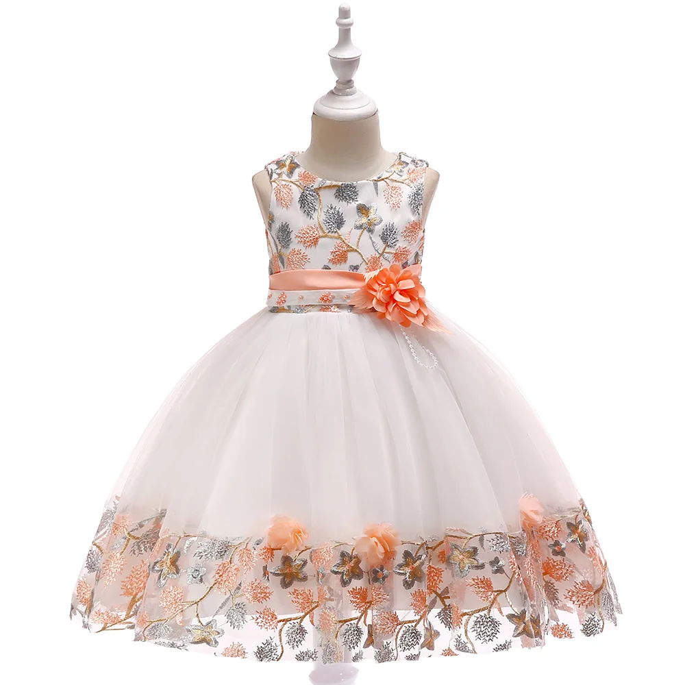 Summer Kids Girl Dress Embroidery Flower Girls Birthday Party Dresses Children Princess Prom Costums Formal Clothes 3 8 Years - Image 7