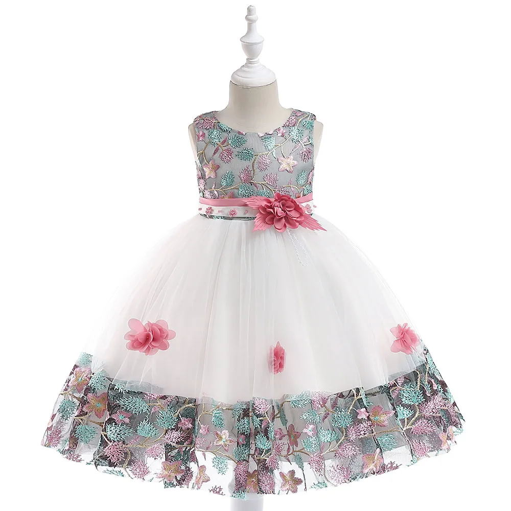 Summer Kids Girl Dress Embroidery Flower Girls Birthday Party Dresses Children Princess Prom Costums Formal Clothes 3 8 Years - Image 20