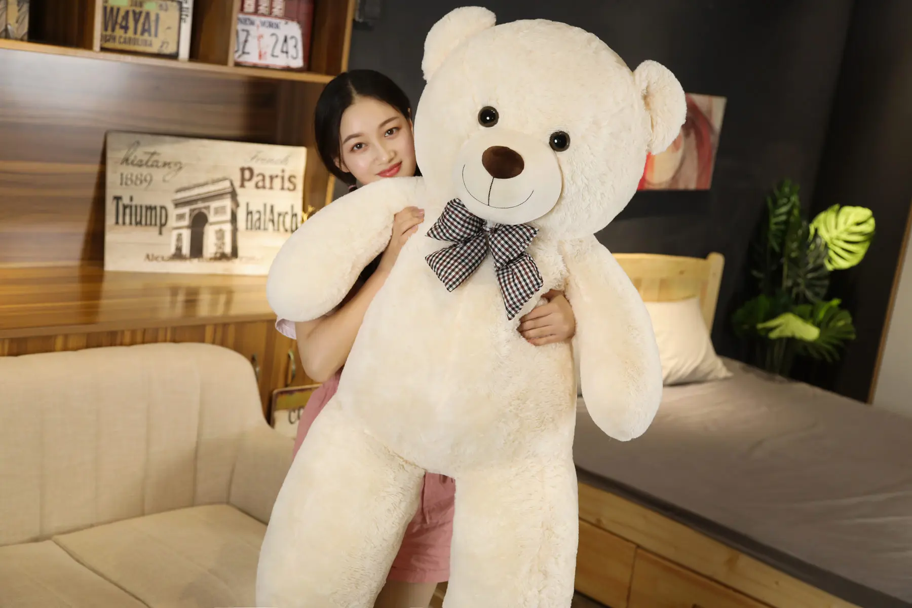Giant 105cm Soft Teddy Bear Plush Toys White&Pink&Brown Bear Super Big Hugging Pillow Animal Cushion Children Birthday Gift - Image 16