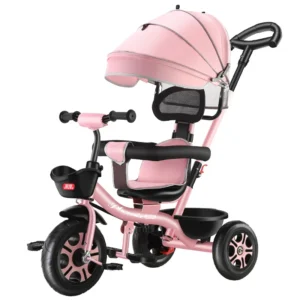 Infant Children's Three-wheeled Pedal Car Folding Walking Stroller Baby Can Lie Down And Sit 1-3-6 Years Old Bike Walking Child