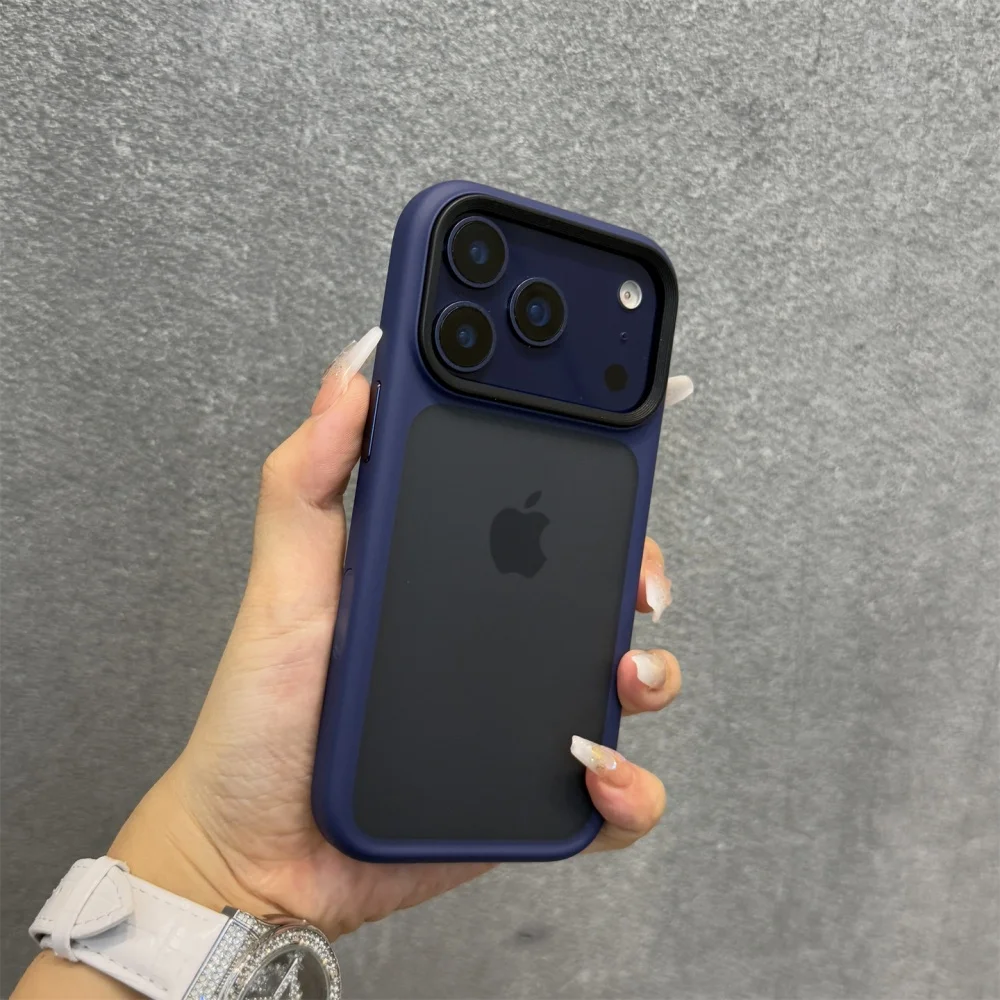 New Metal Buttons Skin Feel Orange Shield Matte Transparent Phone Case For iPhone 17 Pro Max 17 Air 17 Pro 17 Shockproof Cover - Image 8