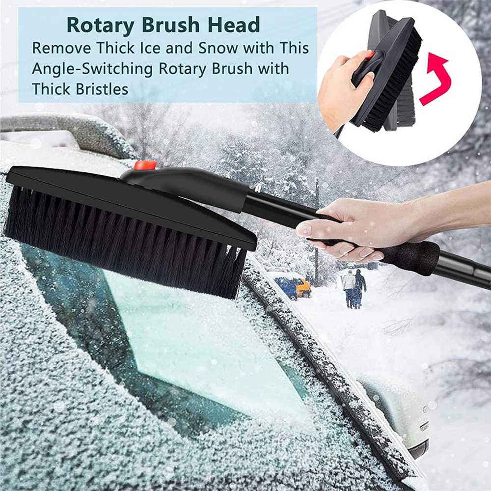 Podofo Portable Snow Shovel Scoop Shovel With Ergonomic 3-in-1 Snow Brush Lightweight Snow Remover Set Snow Shovel for Garden - Image 10