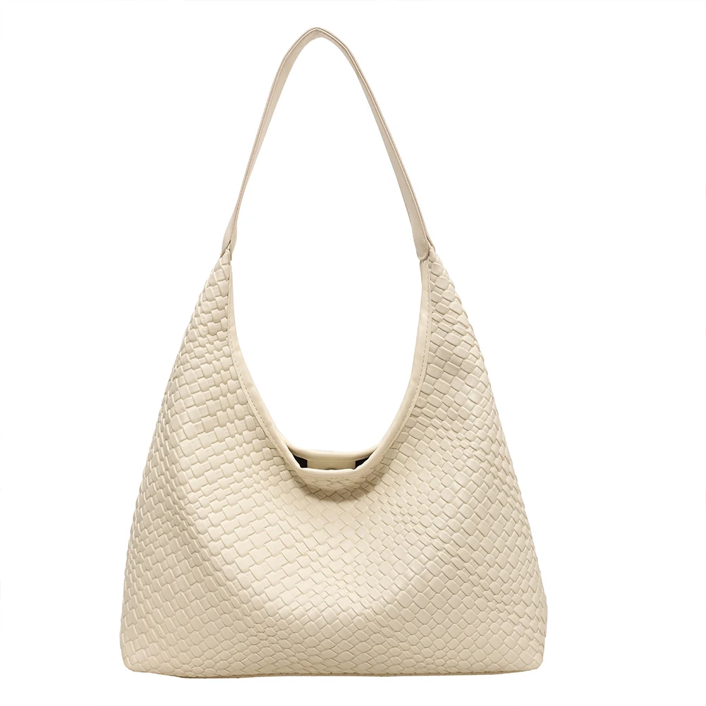 Stylish Women Large Shoulder Bag with Pouch Trendy PU Woven Tote Satchel Bag for Everyday Use and Shopping - Image 19