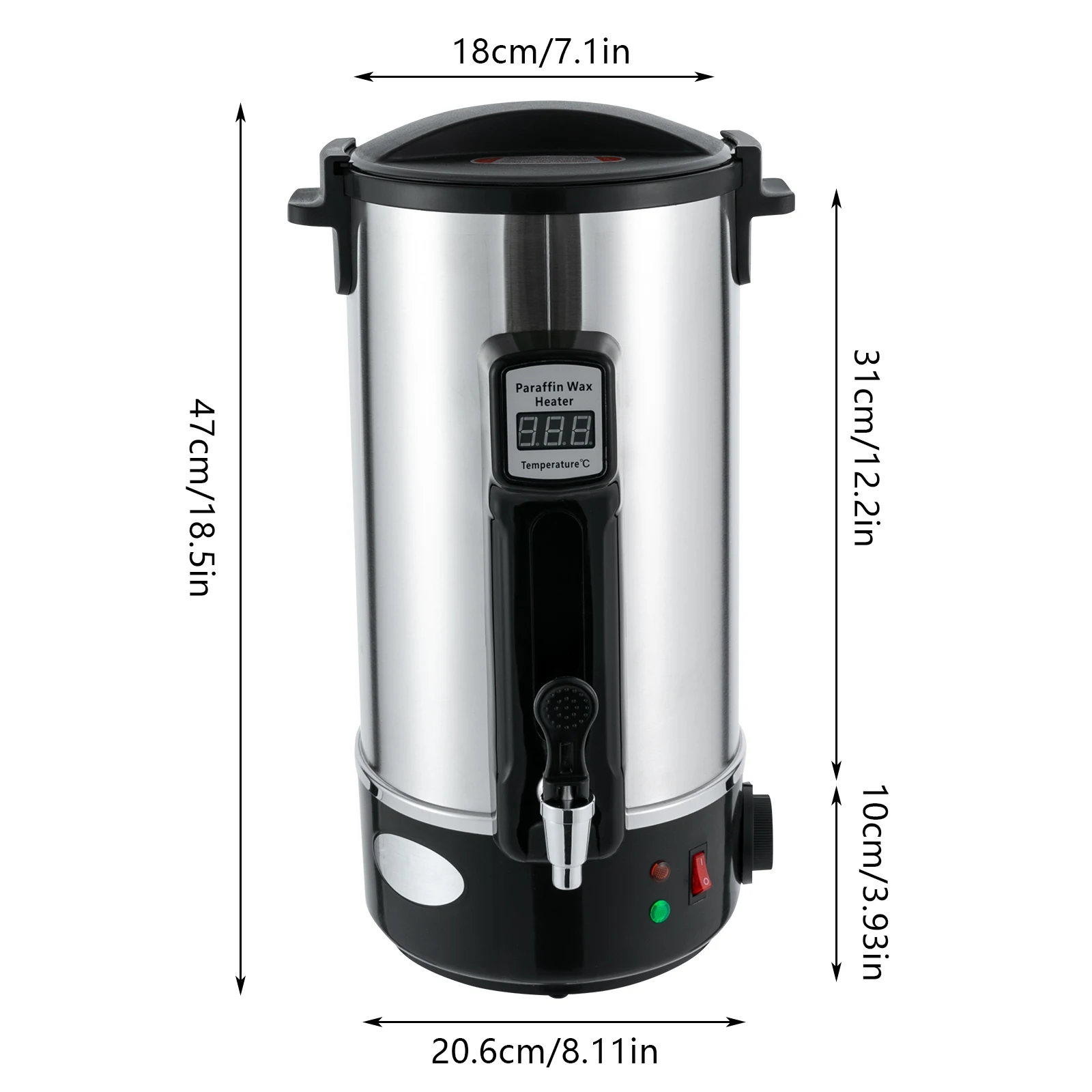 8/10.8/12L 1100W Wax Melter,stainless Steel Wax Warmer Machine,wax Melter For Candle Making W/ Heating Spout - Image 8