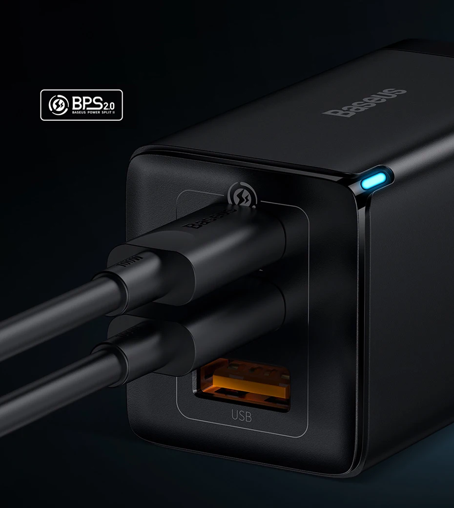 Baseus 65W GaN Charger Quick Charge Type C PD QC Charger USB Charger Portable Fast Charger For Laptop iPhone 17 16 15 14 13 Pro - Image 9