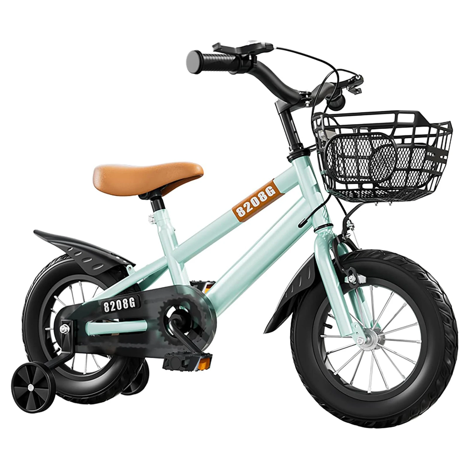 Kids Bike Bicycle for Girls Ages 3-7 Years with Training Wheels Basket Kids Bicycle - Image 8