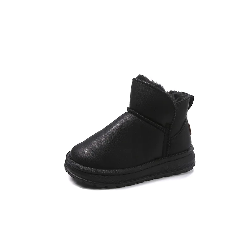 Boys Girls Winter Boots Kids Snow Boots Ankle Slip-on Fashion Classic Warm Thick Plush Cotton Children Rubber Boots 26-37 Soft - Image 6