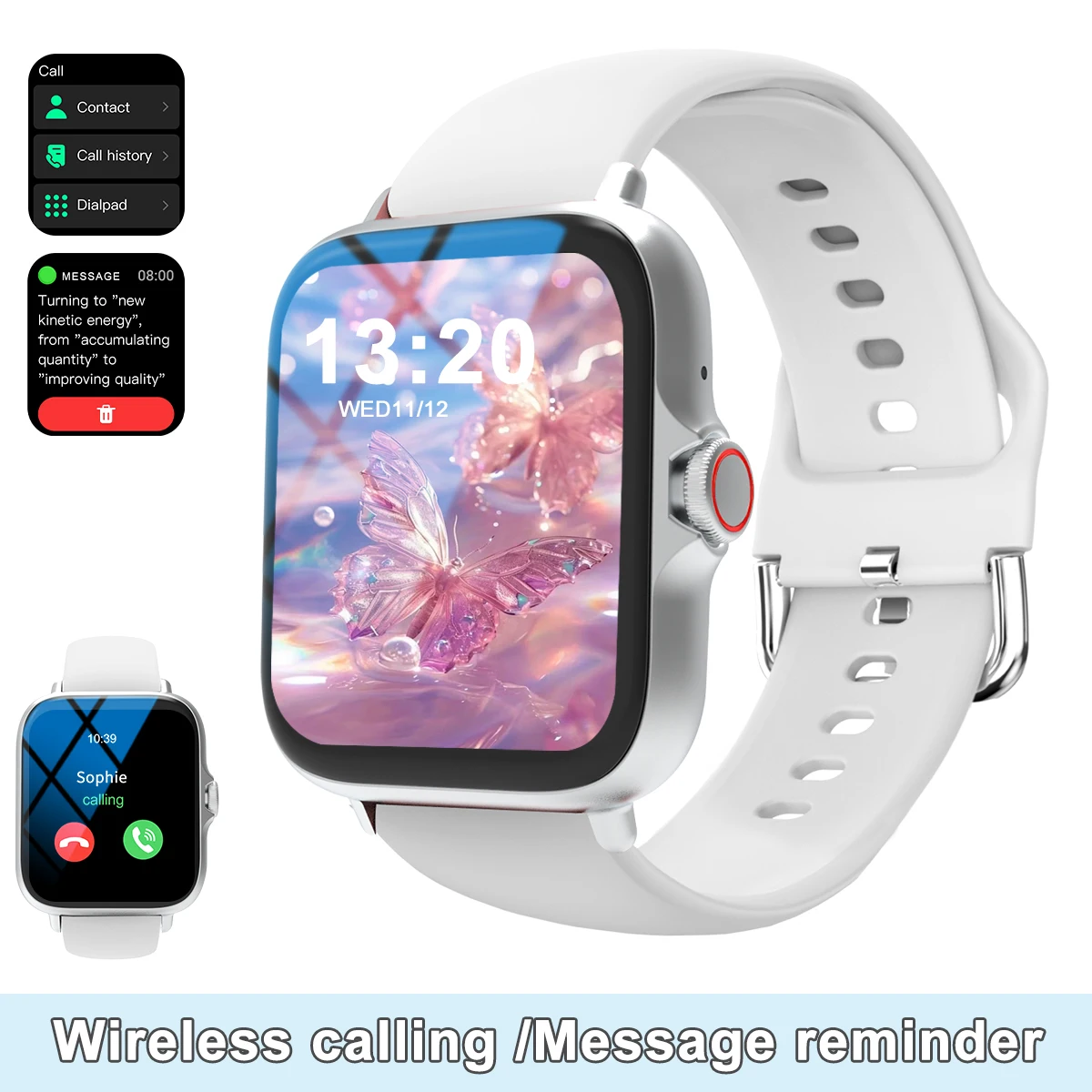 Smart watch with full touch screen, call, message reminder, music control and other functions, compatible with iPhone/android mo - Image 12