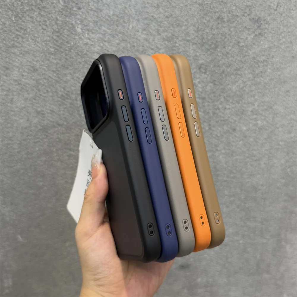 New Metal Buttons Skin Feel Orange Shield Matte Transparent Phone Case For iPhone 17 Pro Max 17 Air 17 Pro 17 Shockproof Cover - Image 5