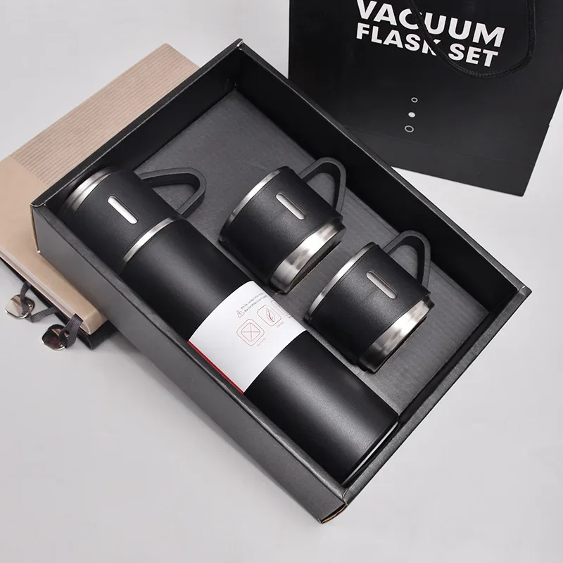 500ML Stainless Steel Vacuum Flask Gift Set Office Business Style Thermos Bottle Outdoor Hot Water Thermal Insulation Couple Cup - Image 22