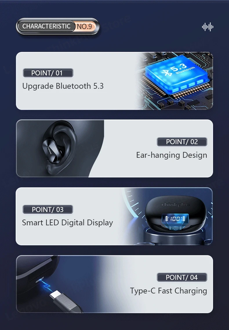 Lenovo Original LP75 TWS Bluetooth 5.3 Headphones Wireless Music Earphones LED Digital Display Noise Reduction Game Earbuds New - Image 23