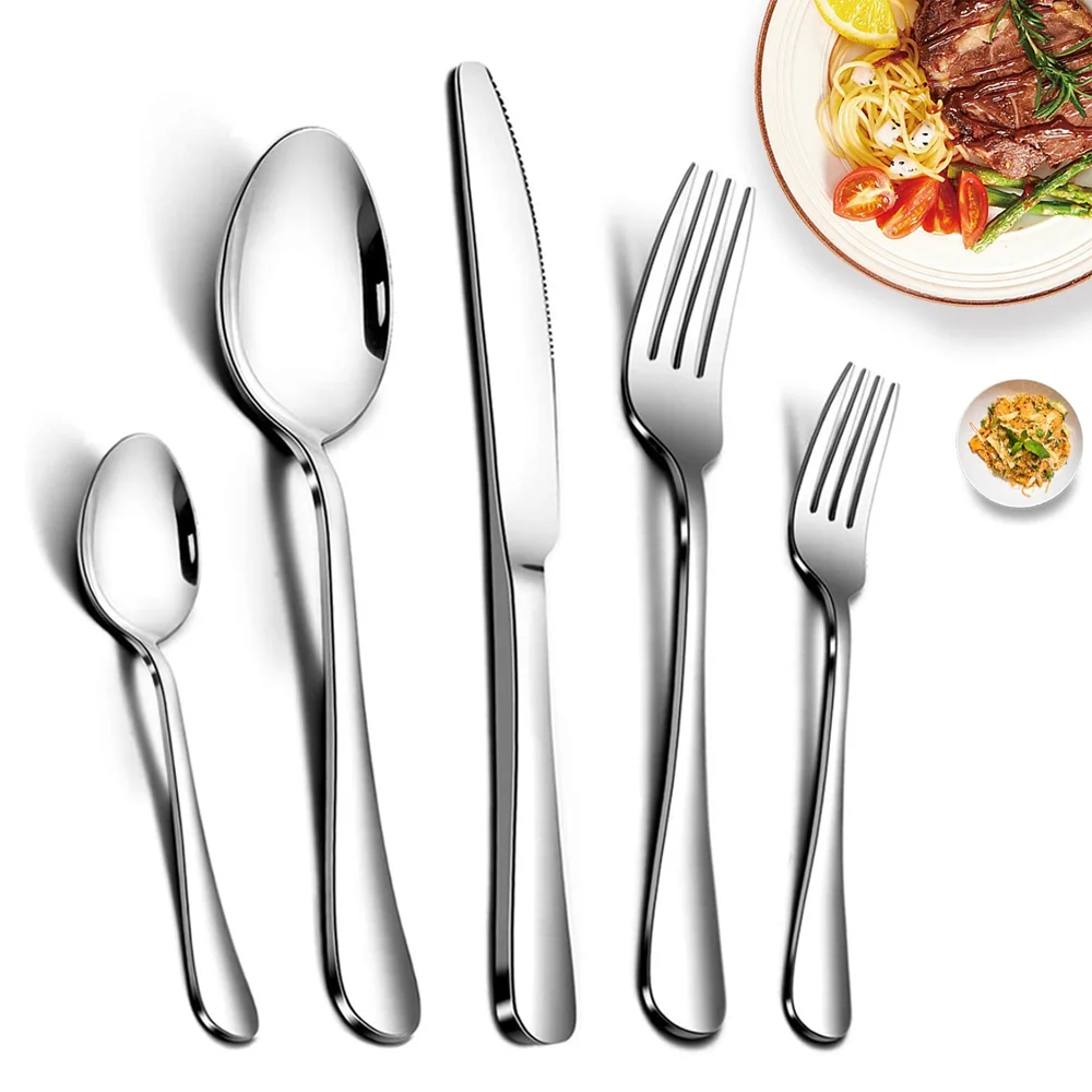 30pc Dinnerwear Sets Luxury Tableware Stainless steels Tableware set Steak Knife Fork Spoon Cutlery Set Kitchen Household - Image 6