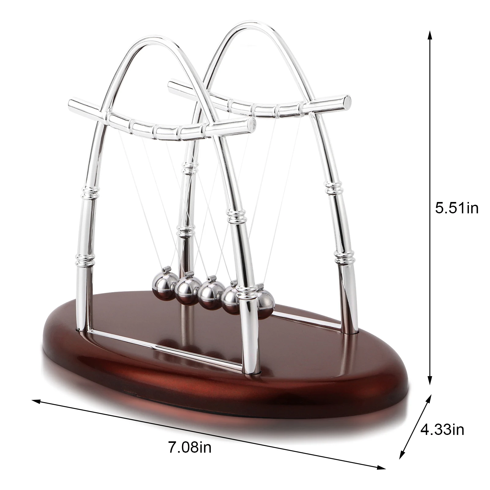 Newton's Cradle Balance Balls Decor 's Balance Balls 's Balance Steel Balls Physics Science Pendulum Ornaments Toy Desk - Image 16