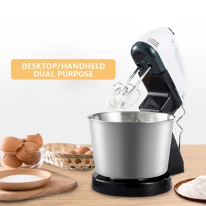 Electric Food Cake Dough Mixer DIY Set 7 Speed Control Beaters 1.7L Rotating Mixing Bowl Kitchen Multi Blender 100W EU plug
