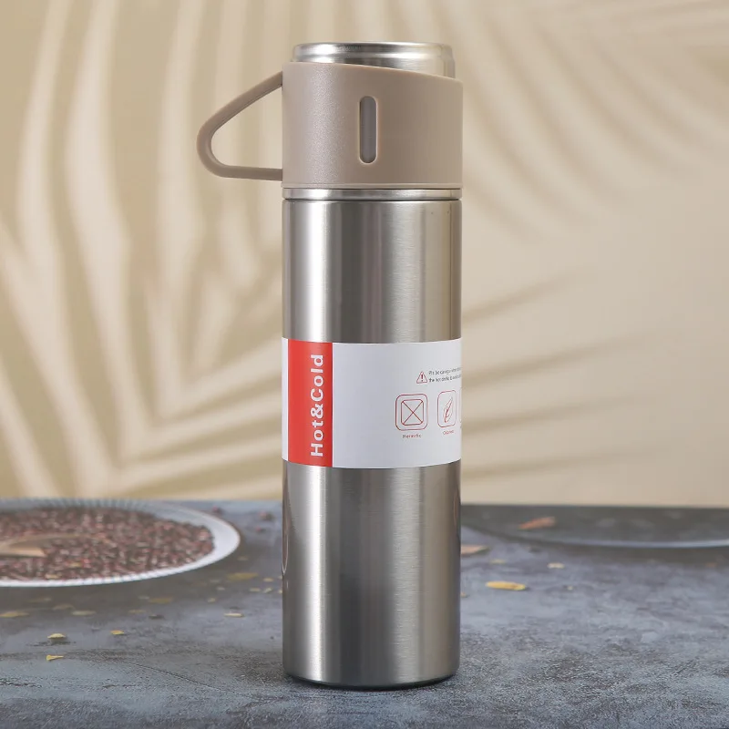 500ML Stainless Steel Vacuum Flask Gift Set Office Business Style Thermos Bottle Outdoor Hot Water Thermal Insulation Couple Cup - Image 13