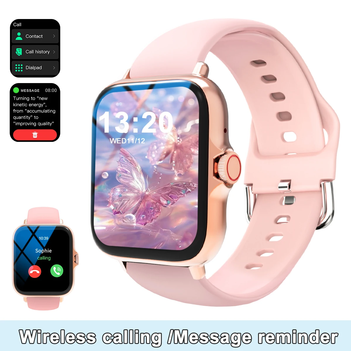 Smart watch with full touch screen, call, message reminder, music control and other functions, compatible with iPhone/android mo - Image 10