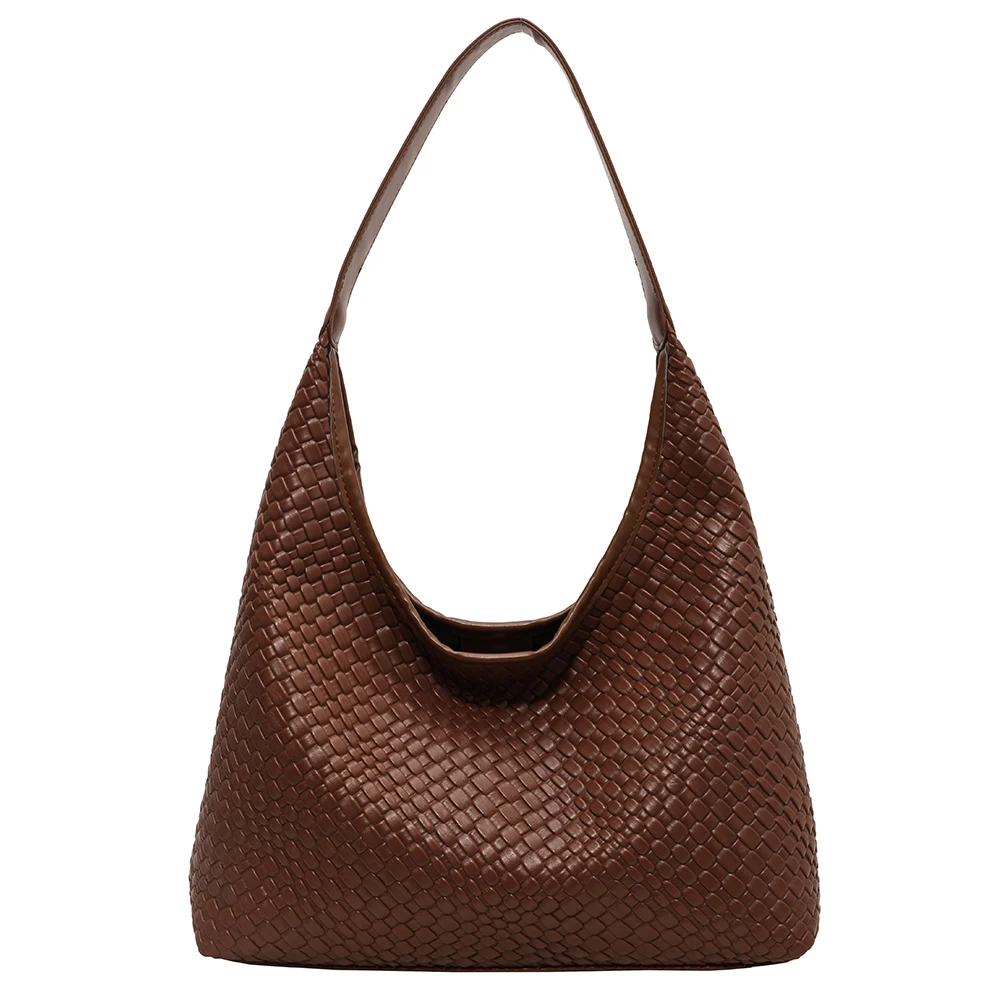Stylish Women Large Shoulder Bag with Pouch Trendy PU Woven Tote Satchel Bag for Everyday Use and Shopping - Image 21