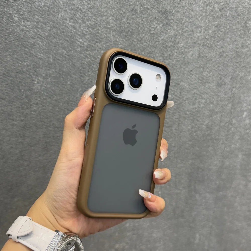 New Metal Buttons Skin Feel Orange Shield Matte Transparent Phone Case For iPhone 17 Pro Max 17 Air 17 Pro 17 Shockproof Cover - Image 10