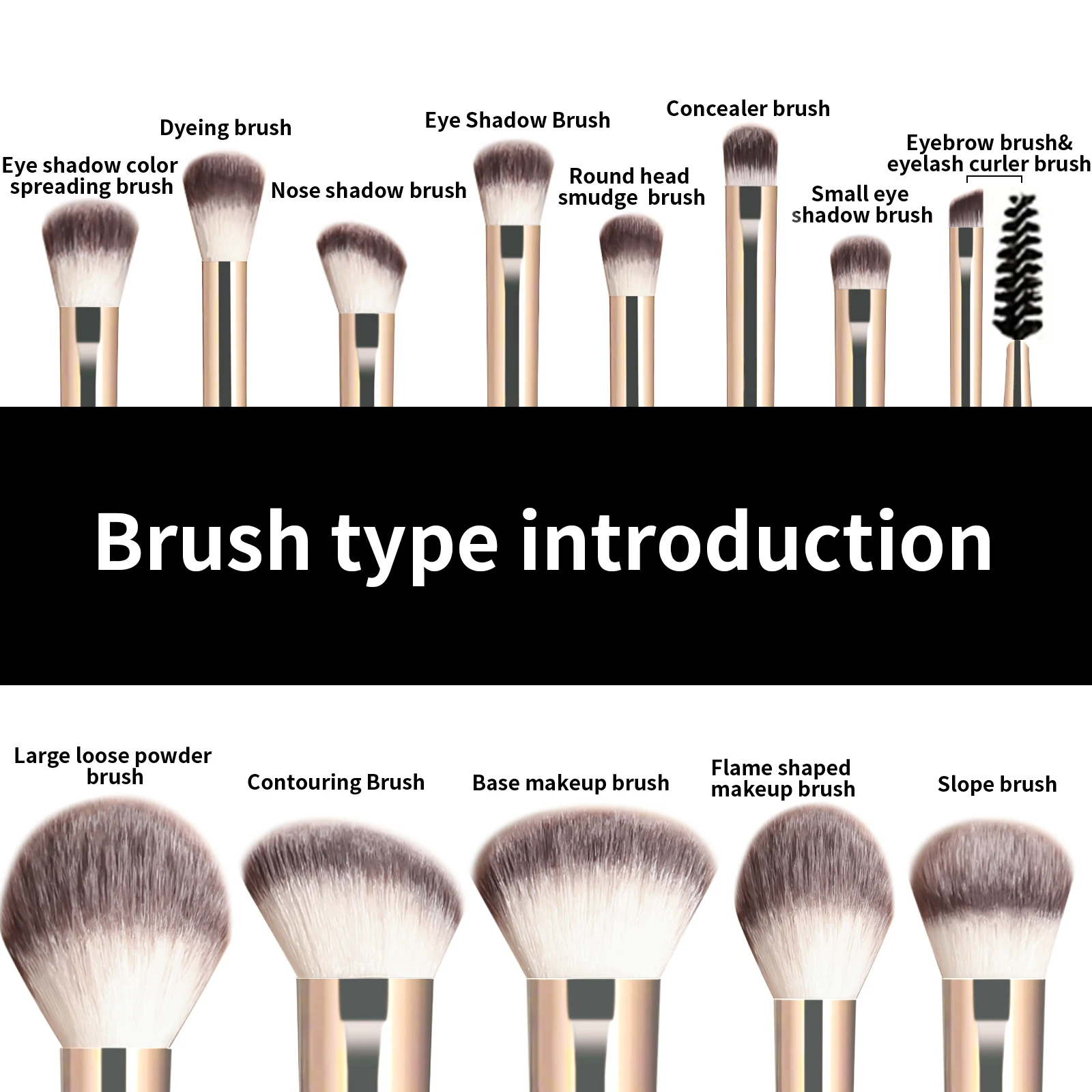 13PCS Makeup Brush Set Foundation Concealer Powder Eyeshadow Blush Brush Kabuki Blending Cosmetic Beauty Tool for Face - Image 7