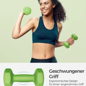 SONGMICS Dumbbell dumbbells (Set of 2 Neoprene Coating Dumbbell Set Short dumbbells Hexagon) 1KG-2KG-3KG-4KG-5KG