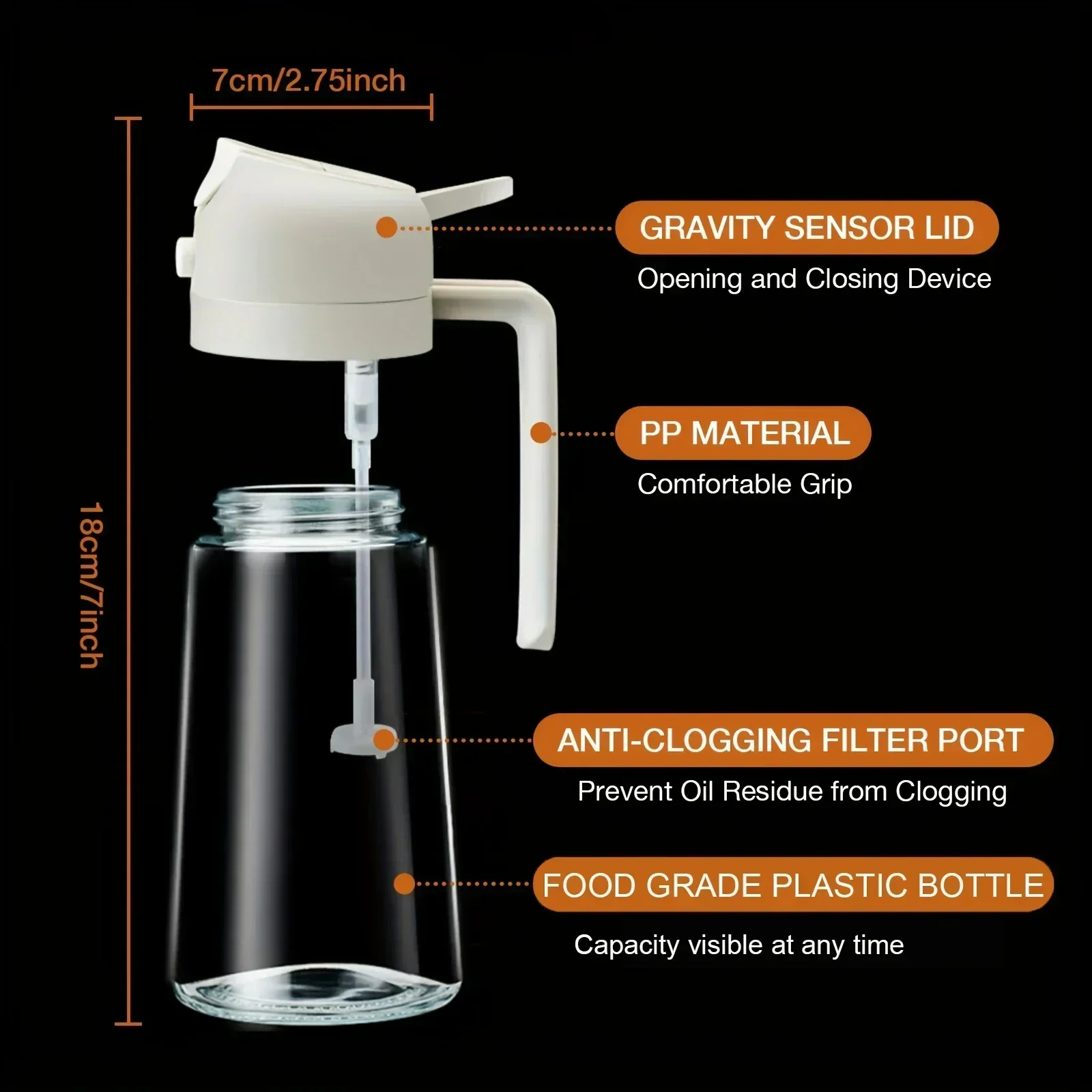 2IN1 Oil Dispenser 1-2PCS Mister 500ML Spray Plastics Oil Spray Bottle with 2pcs Brush Spray Pour Cooking Spritzer BBQ Bottle - Image 46
