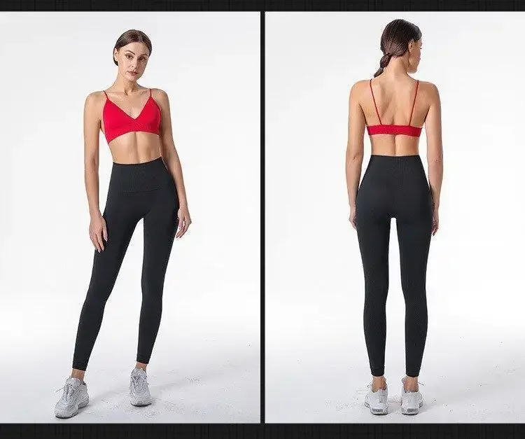 V Neck Seamless Triangle Cup Bra Camisole Underwear Wrapped Chest Women S M L Breathable Gather Up Sports Fitness Yoga Casual - Image 30