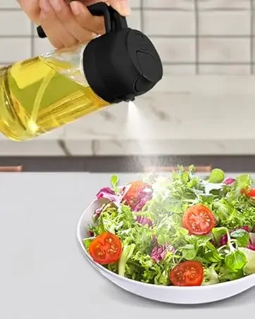 2IN1 Oil Dispenser 1-2PCS Mister 500ML Spray Plastics Oil Spray Bottle with 2pcs Brush Spray Pour Cooking Spritzer BBQ Bottle - Image 35