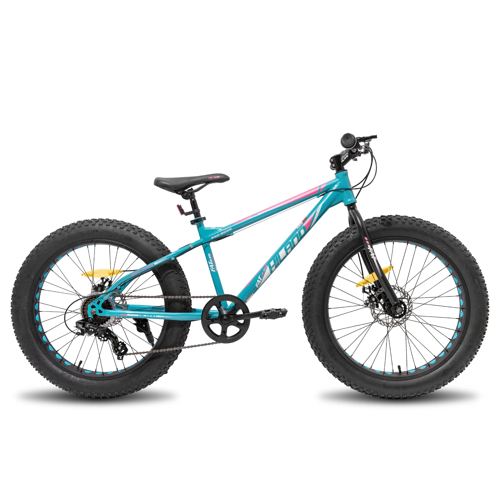 Hiland 20 Inch Kids' Bicycles Fat Tire Mountain Bike for Age 5 + Years, Shimano 7-Speed, Dual-Disc Brake,Kids BeachBicycle - Image 10