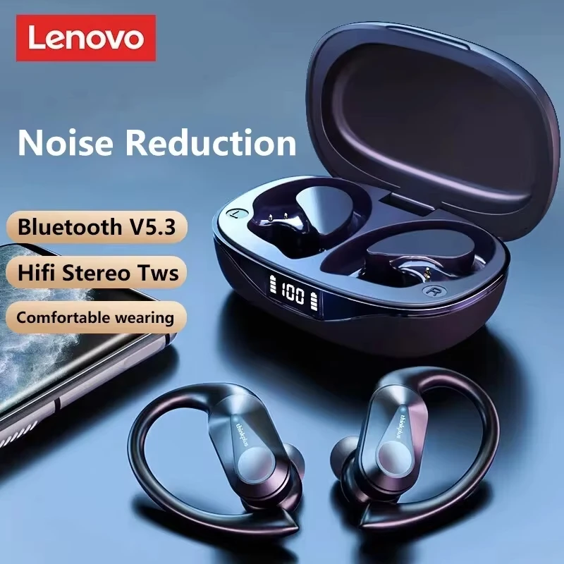 Lenovo Original LP75 TWS Bluetooth 5.3 Headphones Wireless Music Earphones LED Digital Display Noise Reduction Game Earbuds New - Image 2