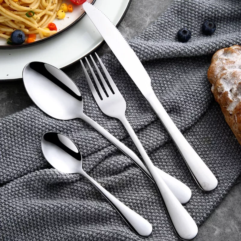 30pc Dinnerwear Sets Luxury Tableware Stainless steels Tableware set Steak Knife Fork Spoon Cutlery Set Kitchen Household - Image 8