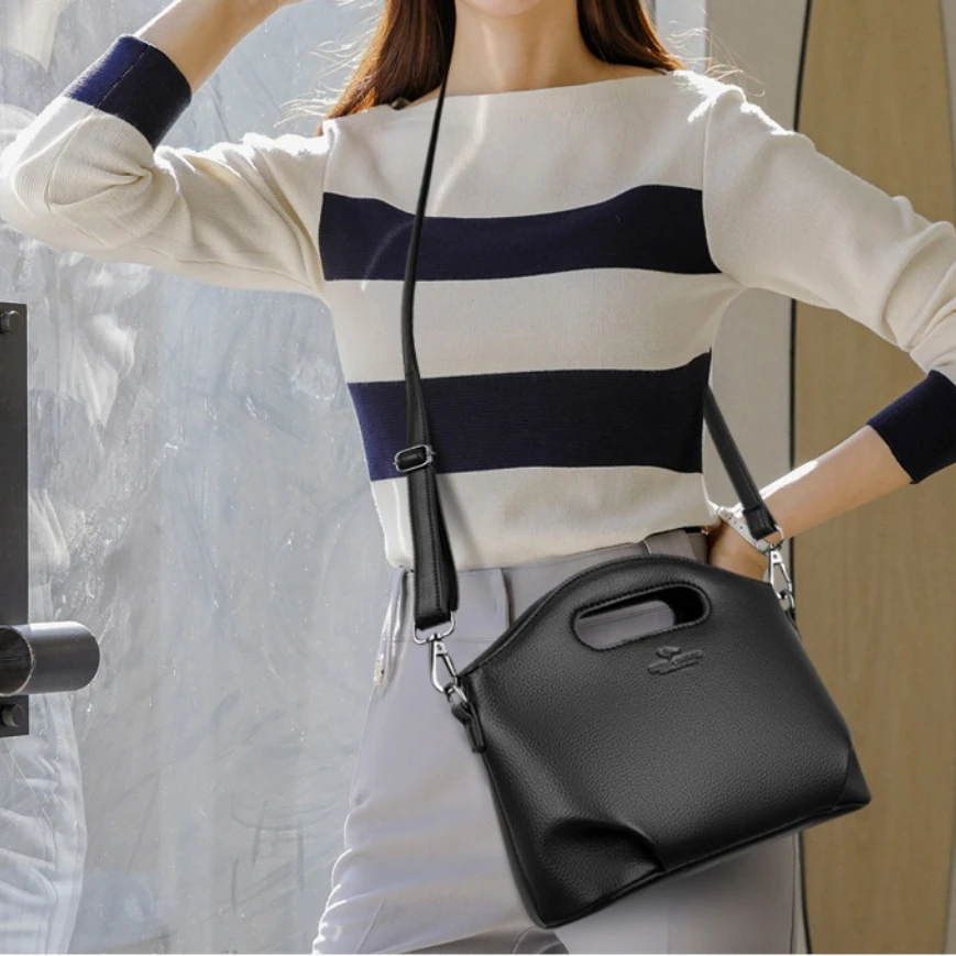 Genuine Brand Luxury Handbags Women Bags Designer Top Quality Soft Leather Small Casual Tote Bags For Women Shoulder Bag Winter - Image 3