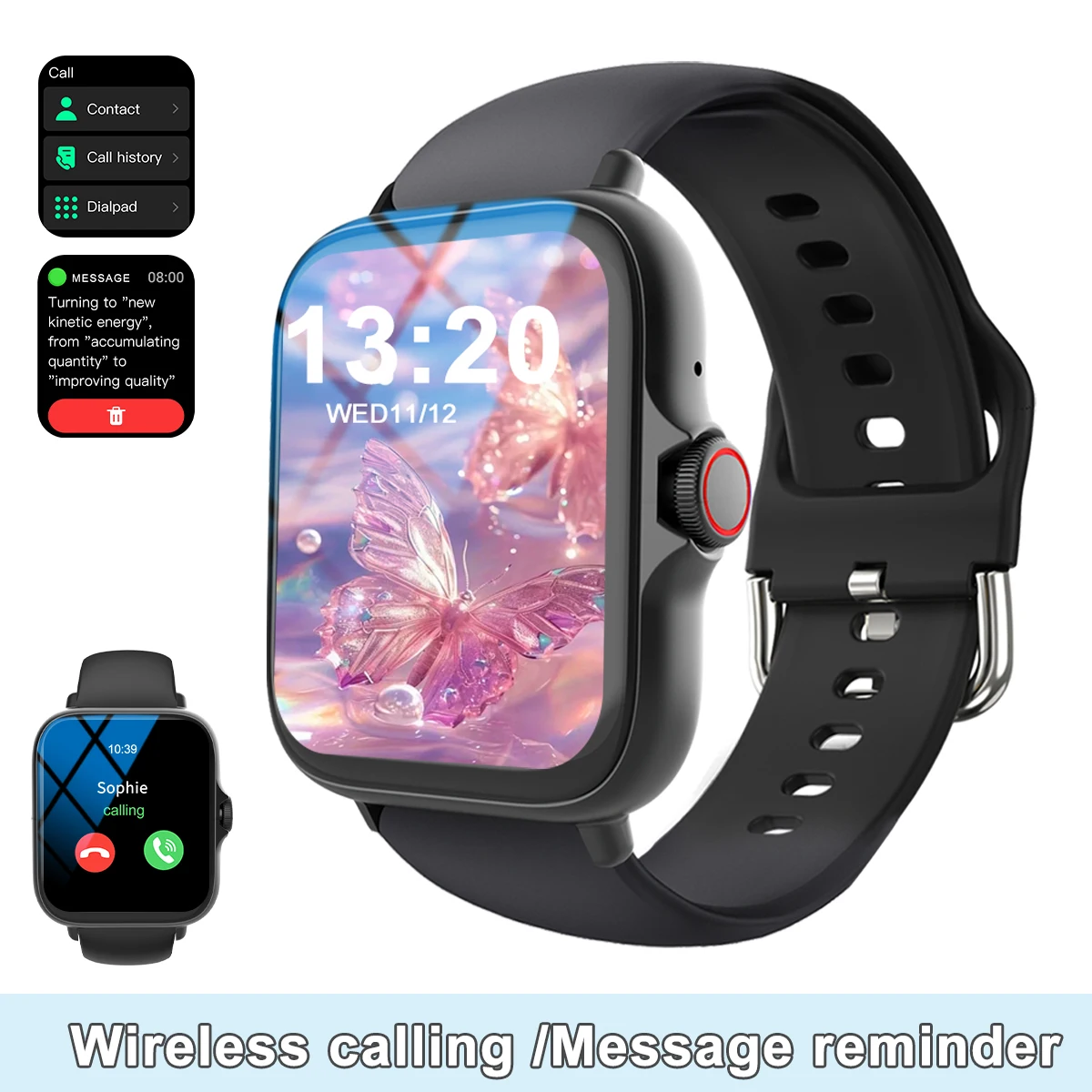 Smart watch with full touch screen, call, message reminder, music control and other functions, compatible with iPhone/android mo - Image 7