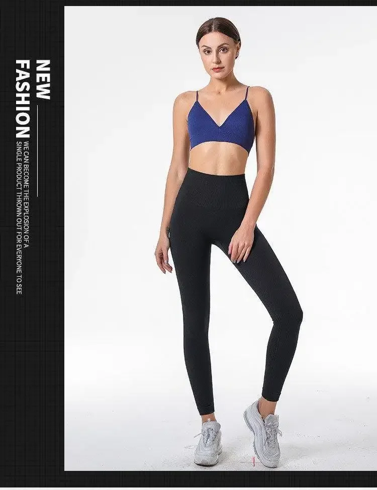 V Neck Seamless Triangle Cup Bra Camisole Underwear Wrapped Chest Women S M L Breathable Gather Up Sports Fitness Yoga Casual - Image 32