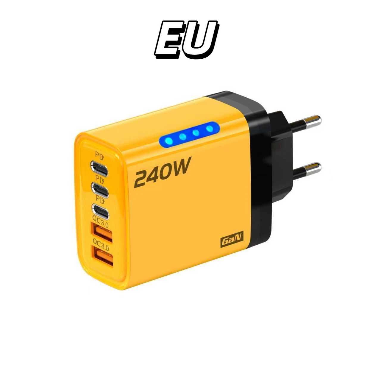 Xiaomi 240W GaN Fast Charger With LED Light 2USB+3TypeC Multi Port Phone Charging Head For iPhone Samsung Laptop Tablets New - Image 4